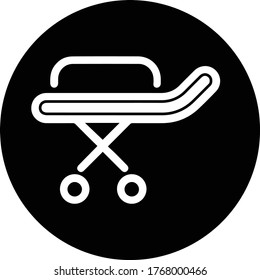 Stretcher icon / black vector graphics