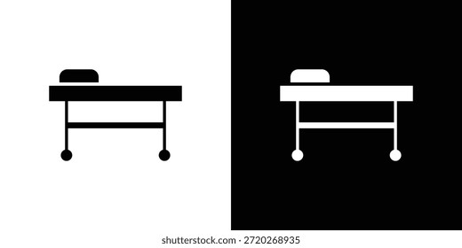 Ícone de maca. Ícone de design simples em preto e branco