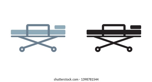 Stretcher Icon in Color and Black Version