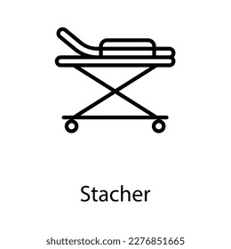 Stretcher icon design stock illustration