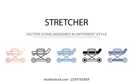 Stretcher icon design with white background stock illustration