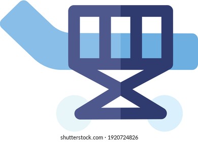 stretcher icon in flat style isolated vector illustration