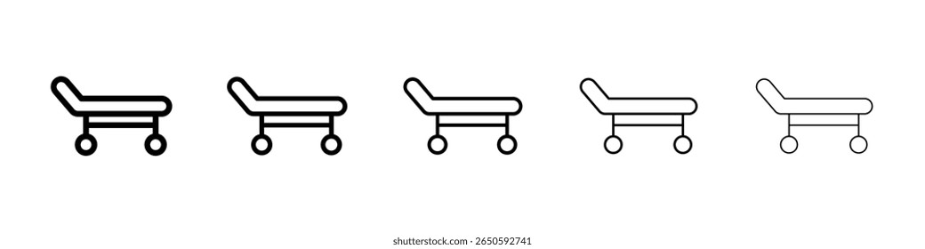 Stretcher icon graphic set. trendy stroke line style