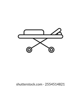 Stretcher icon Isolated flat vector in outline