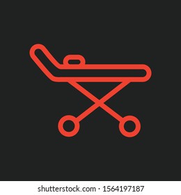 stretcher icon isolated on abstract background
