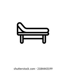 Stretcher Icon. Line Art Style Design Isolated On White Background