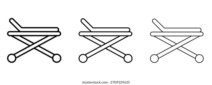 Stretcher icon linear style sign for mobile concept and web design.