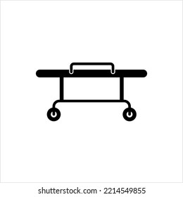 Stretcher Icon, Medical Care Litter Pram Vector Art Illustration