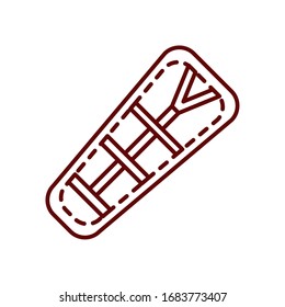 stretcher icon over white background, line style, vector illustration