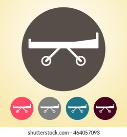 Stretcher Icon in round shape.