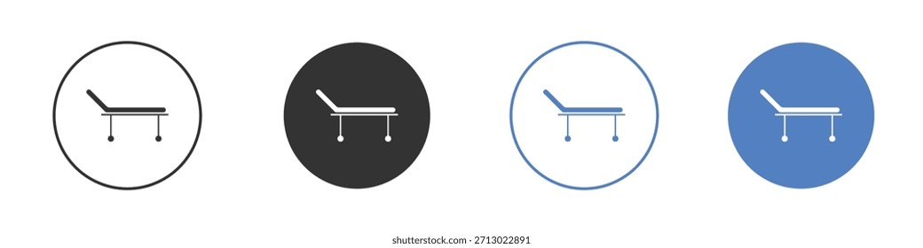 Icono de camilla simple Vector minimalista EPS