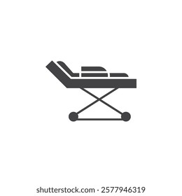 Stretcher icon Simple thin line flat symbol