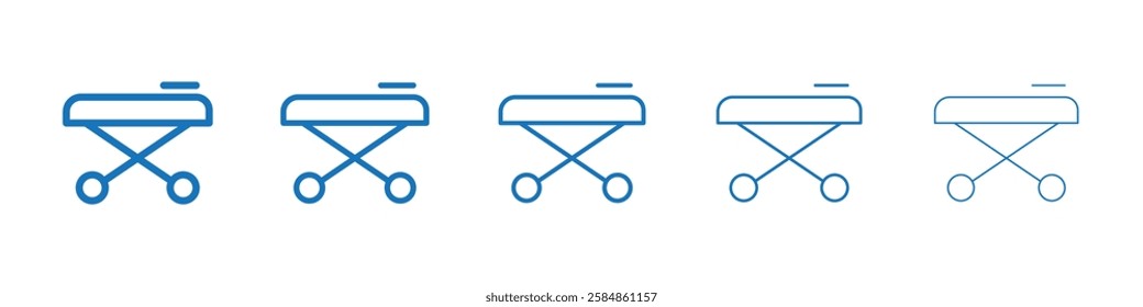 Stretcher icon Symbol collection thin outline set