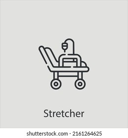 stretcher icon vector icon.Editable stroke.linear style sign for use web design and mobile apps,logo.Symbol illustration.Pixel vector graphics - Vector