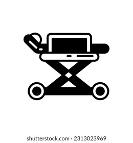 Stretcher icon in vector. Illustration