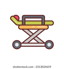 Stretcher icon in vector. Illustration