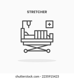 Stretcher icon vector illustration line style. Great design for web, app and more. Editable Stroke and pixel perfect.