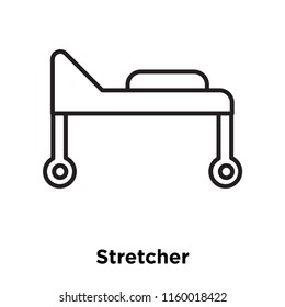 Stretcher icon vector isolated on white background, Stretcher transparent sign , sign and symbols in thin linear outline style