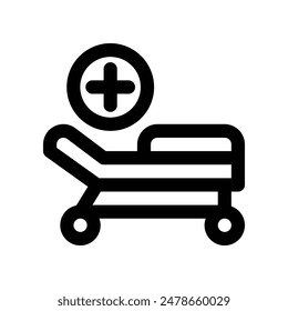 stretcher icon. vector line icon for your website, mobile, presentation, and logo design.