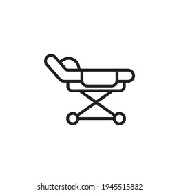 Stretcher icon in vector. Logotype