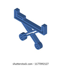 Stretcher isometric left top view 3D icon