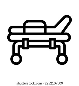 stretcher line icon illustration vector graphic