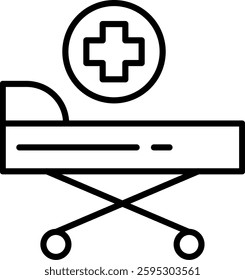 Stretcher Line Vector Icon Design