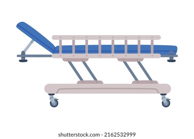 Stretcher as Medical Equipment and Assistance Device Vector Illustration