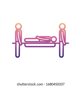 icono de stretcher nolan. Línea delgada simple, contorno vectorial de iconos de hospital para ui y ux, sitio web o aplicación móvil