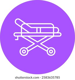 Stretcher Outline Circle Style Icon Design