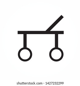 stretcher outline single icon design