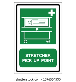 Stretcher Pick Up Point Symbol Sign, Vector Illustration, Isolate On White Background Label .EPS10 