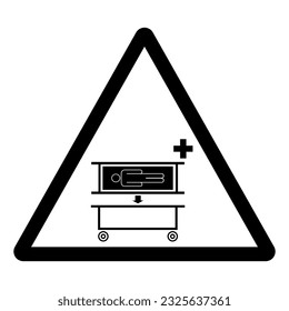 Stretcher Pick Up Point Symbol Sign, Vector Illustration, Isolate On White Background Label .EPS10