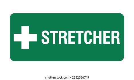 Stretcher - Safety Signs - Emergency Information Signs - Emergency Apparatus, Emergency Medical Services, Protection Signs.