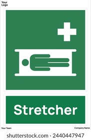 Stretcher signs symbol standard iso 7010