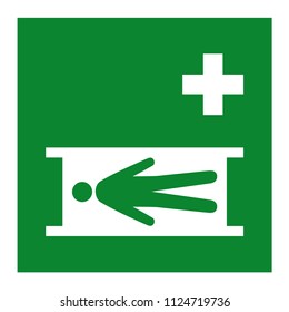 Stretcher Symbol Sign, Vector Illustration, Isolate On White Background Icon. EPS10