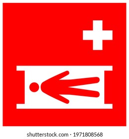 Stretcher Symbol Sign, Vector Illustration, Isolate On White Background Label .EPS10