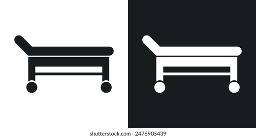 Stretcher thin vector icon collection.