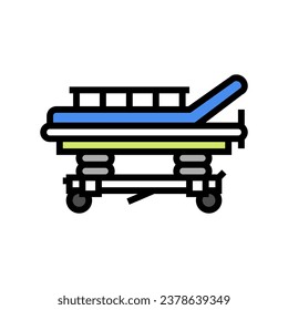 stretcher transport ambulance color icon vector. stretcher transport ambulance sign. isolated symbol illustration