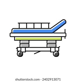 stretcher transport ambulance color icon vector. stretcher transport ambulance sign. isolated symbol illustration