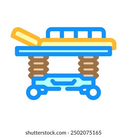 stretcher transport ambulance color icon vector. stretcher transport ambulance sign. isolated symbol illustration