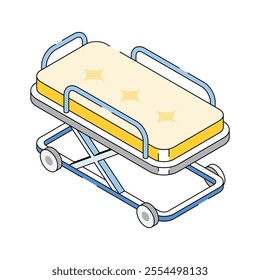 Stretcher used for patient transport in healthcare facilities