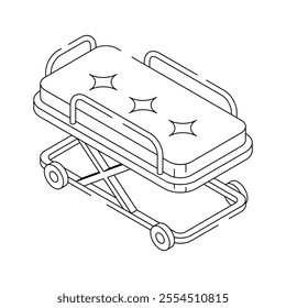 Stretcher used for patient transport in healthcare facilities