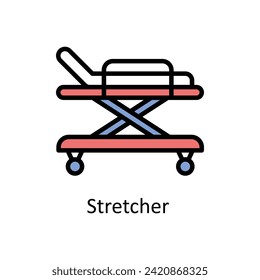 Stretcher vector Filled outline icon style illustration. EPS 10 File