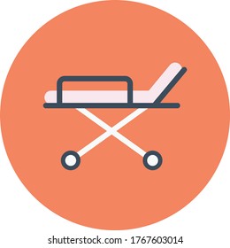 stretcher vector flat color icon