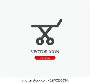 Stretcher vector icon.  Editable stroke. Linear style sign for use on web design and mobile apps, logo. Symbol illustration. Pixel vector graphics - Vector