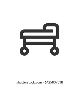Stretcher vector icon, monocolor symbol