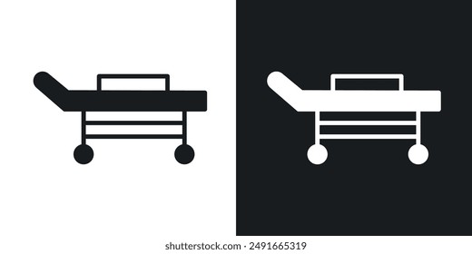 Stretcher vector icon set in solid style.