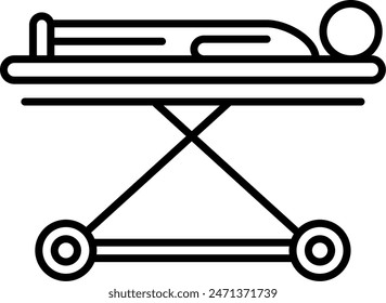 Stretcher Vector Line Icon Design