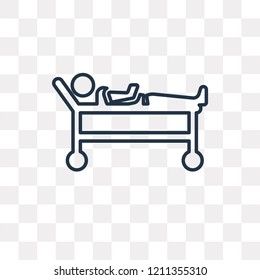 Stretcher vector outline icon isolated on transparent background, high quality linear Stretcher transparency concept can be used web and mobile